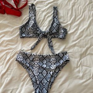 Snake print bikini